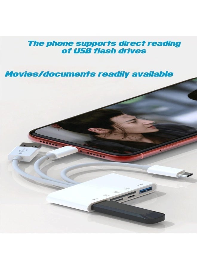 M.A&F's 5-in-1 Memory Card Reader, USB OTG Adapter & SD Card Reader for iPhone/iPad, USB C and USB A Device, OTG Adapter for SD/Micro SD/SDHC/SDXC/MMC - Image 4